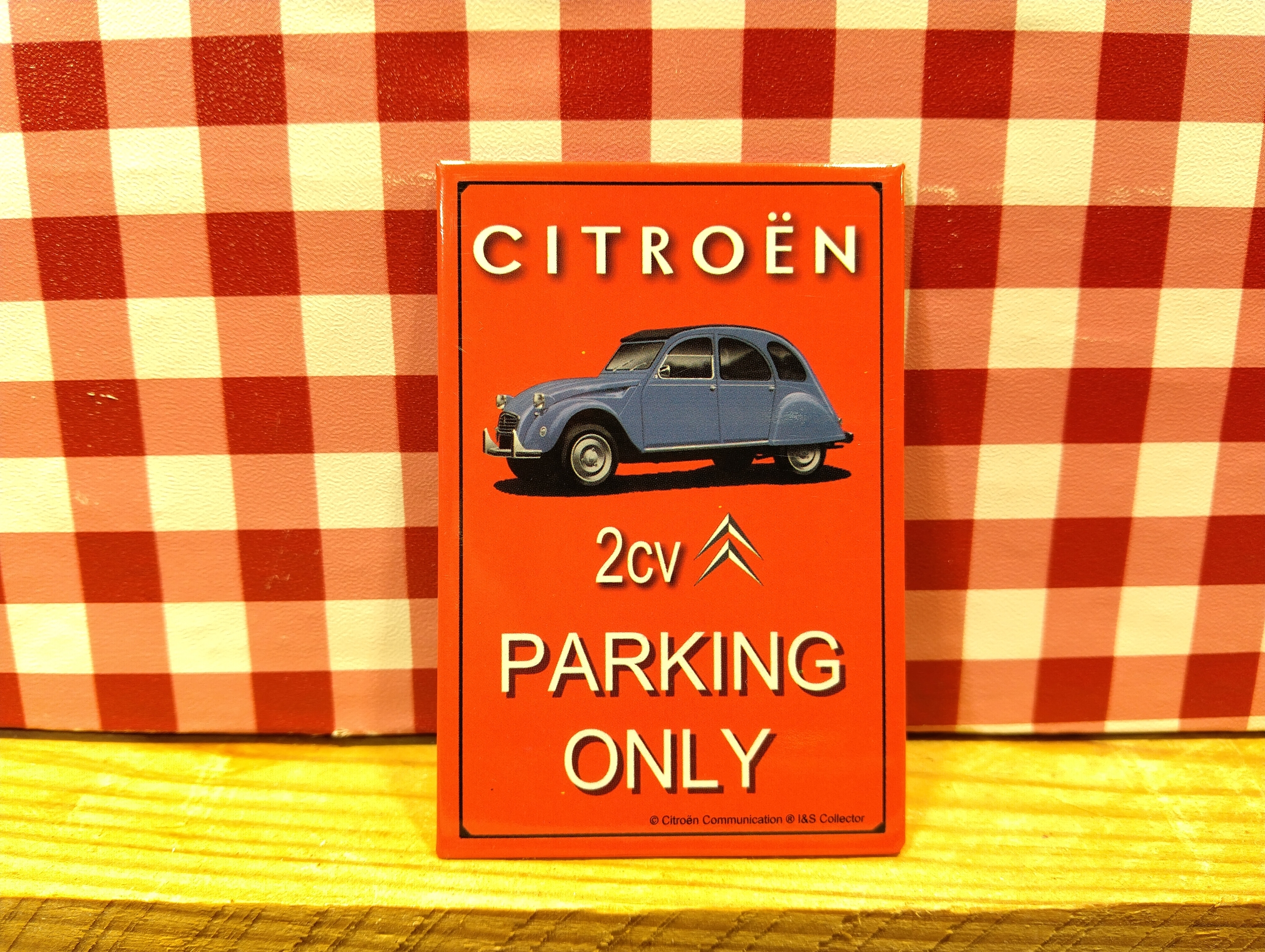 magent déco frigo citroen 2cv parking only