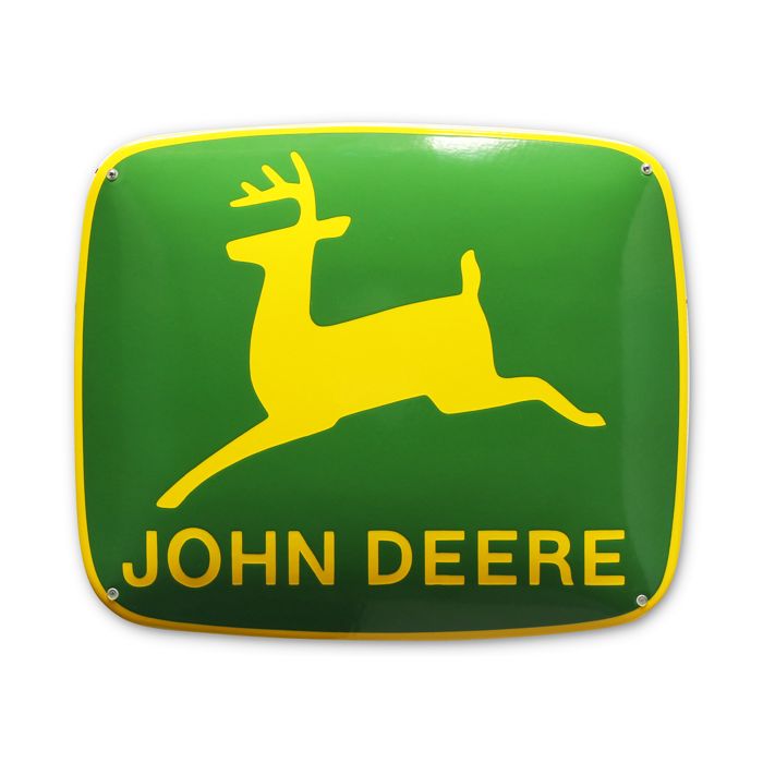 plaque émaillée john deere tracteur logo