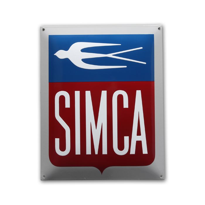 plaque métal émaillée Simca automobiles
