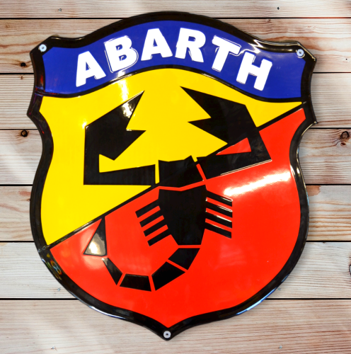 plaque émaillée Abarth automobiles