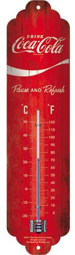 coca-cola thermomètre rouge vintage