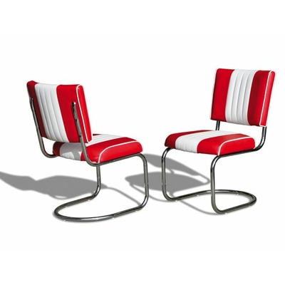 chaise diner rouge