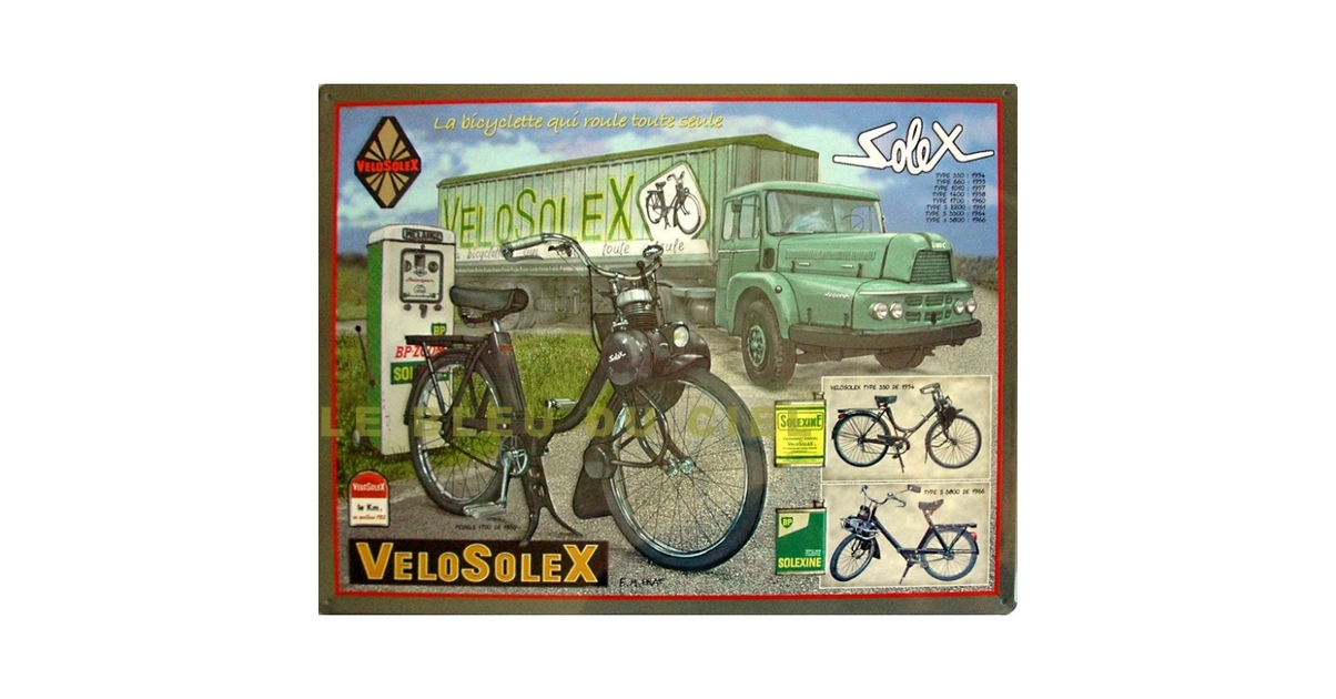 plaque métal vintage Solex 1400
