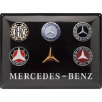 plaque metal mercedes benz nostalgic art 30x40c