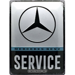 plaque métal mercedes service