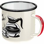 mug émaillé américain vintage café tasse