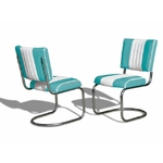 chaise diner turquoise