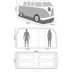 dimensions tente vw combi