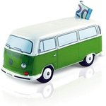 vw combi tirelire vert