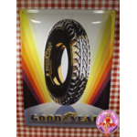 plaque publicitaire goodyear rainbow donut pin-up