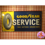 plaque métal publicitaire goodyear donut pin up