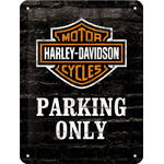 plaque-metal-harley-parking-15x20