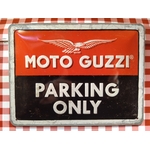 plaque déco métal moto guzzi