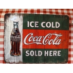 plaque publicitaire coca cola