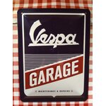 plaque métal déco vespa garage