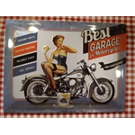 plaque déco garage pin-up