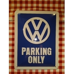 plaque publicitaire volkswagen parking only