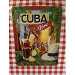 plaque métal déco cuba
