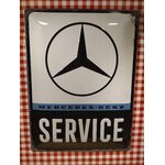 plaque métal déco mercedes-benz service