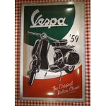 plaque murale déco rétro vespa scooter