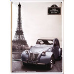 plaque-metal-40x30cm-relief-citroen-2cv-tour-eiffel-retro