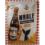 plaque déco de bar thème bière whale