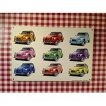 plaque métal déco 2cv pop art rétro vintage