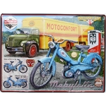 plaque-metal-publicitaire-30x40cm-bombee-en-relief-motobecane-la-bleue