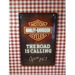 plaque métal déco moto harley davidson