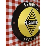 plaque émaillée rétro vintage déco renault service