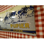 plaque émaillée déco rétro vintage chocolat pupier