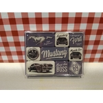 coffret magnets émaillés mustang ford