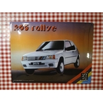 plaque métal déco publicitaire peugeot 205 rallye