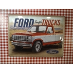 plaque métal ford trucks rétro vintage