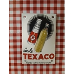 plaque émaillée publicitaire texaco