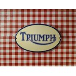 plaque émaillée publicitaire moto triumph