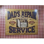 plaque métal déco dads garage rétro vintage