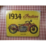 plaque métal déco moto indian 1934 vintage