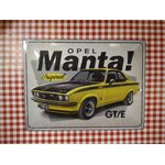 plaque déco publicitaire opel manta gt e