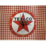 horloge émaillée texaco publicitaire vintage