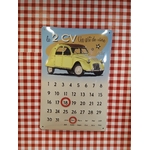 calendrier perpétuel citroen 2cv publicitaire