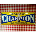 plaque bougies champion émaillée vintage garage