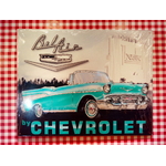 plaque métal chevrolet bel air rétro