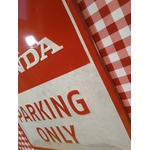 plaque vintage rétro honda parking only
