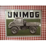 plaque déco publicitaire mercedes unimog