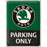 plaque-metal-skoda-parking-only-30x40