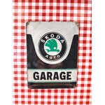 plaque déco publicitaire skoda garage