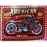 plaque déco american classic moto