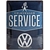 plaque métal décoration volkswagen service vintage garage collection émaillée