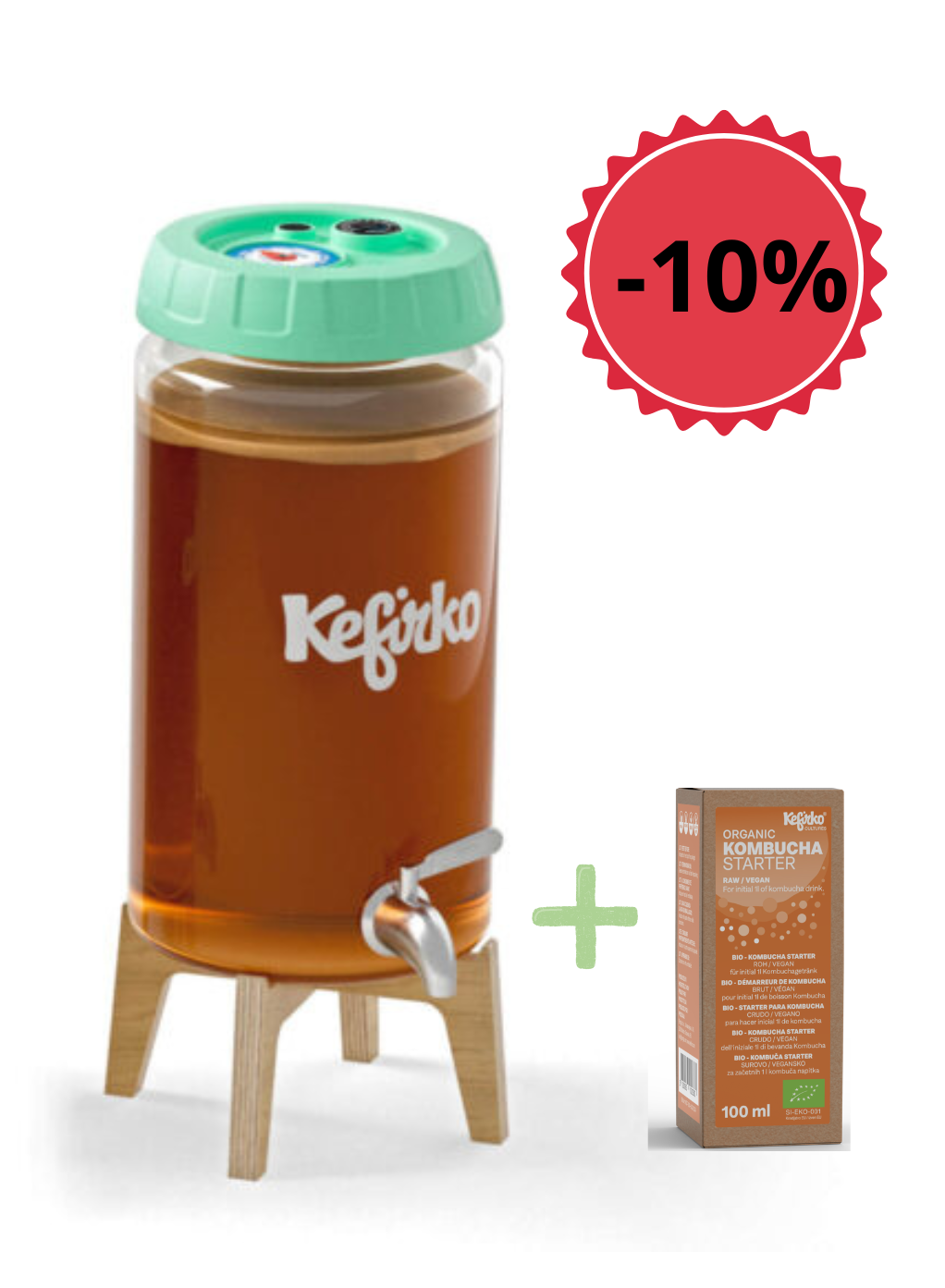 kit 4L kombucha vert + souche